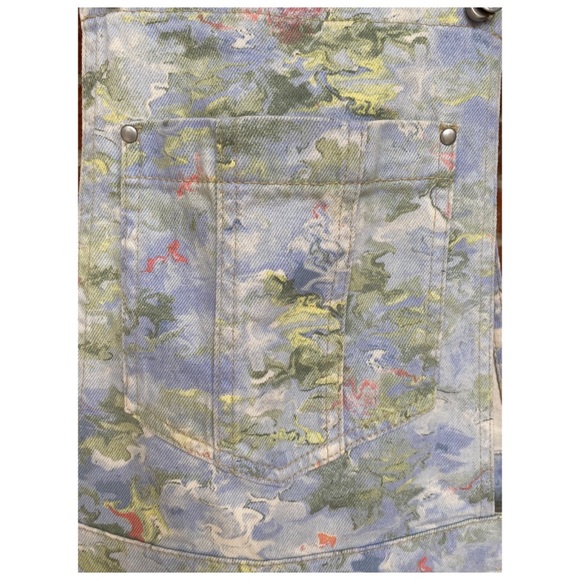 Anthropologie Pilcro Watercolor Short Overalls SZ 27 - Picture 5 of 13